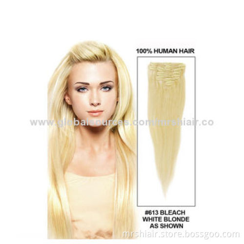 100 virgin Brazilian 70g straight 7 pieces set clip in extensions